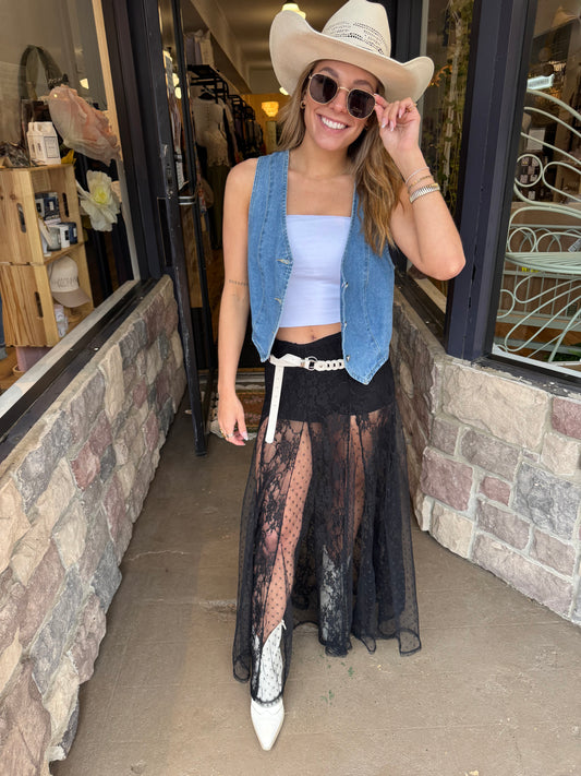 Sable Lace Skirt