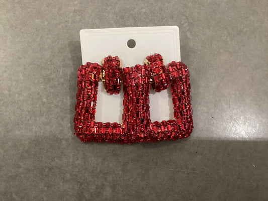 Rebecca Square Rhinestone - Red