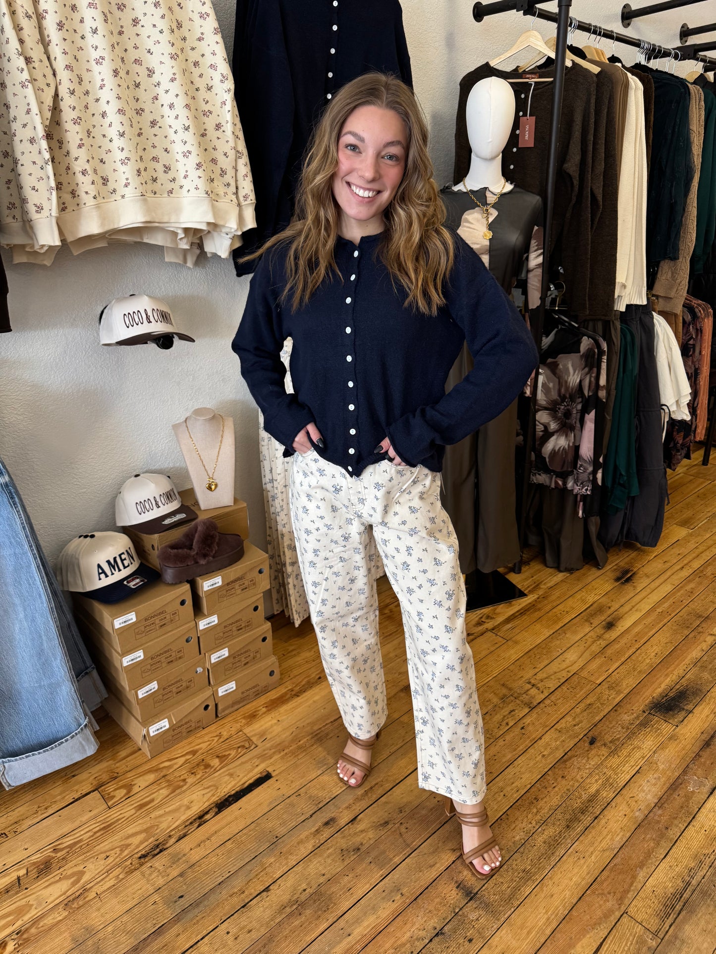 Essential Button Down Cardigan | Ocean