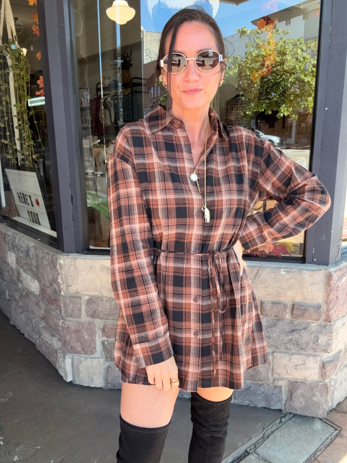 Brynn Plaid Romper