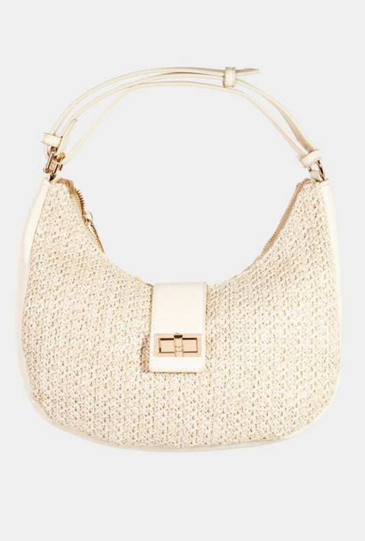 Straw Braided Hobo Bag