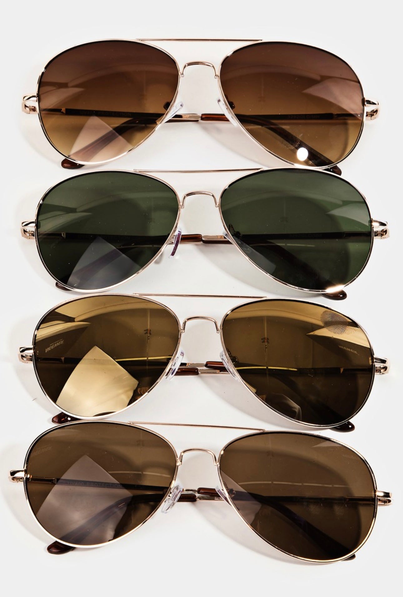 Classic Gold Rimmed Aviator Sunglasses