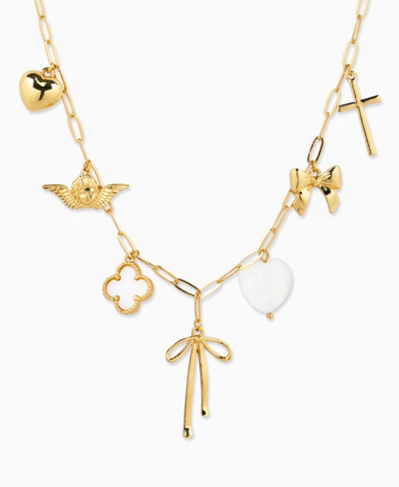 Bow Multi Charm Necklace