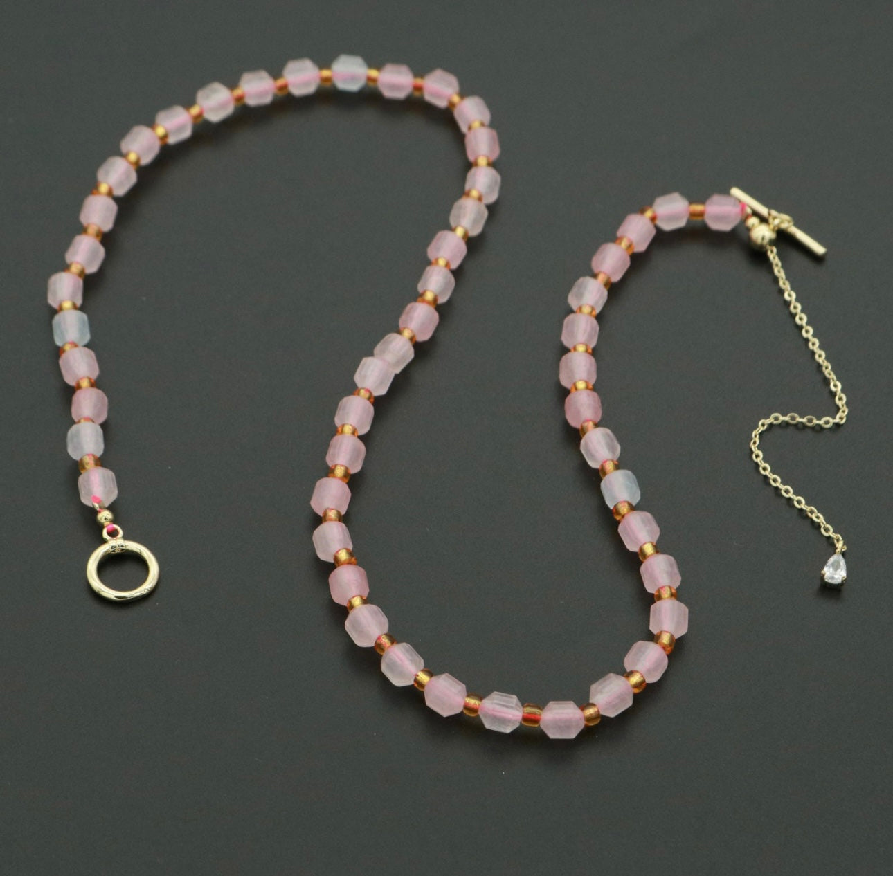 Pink Morganite Gemstone Necklace