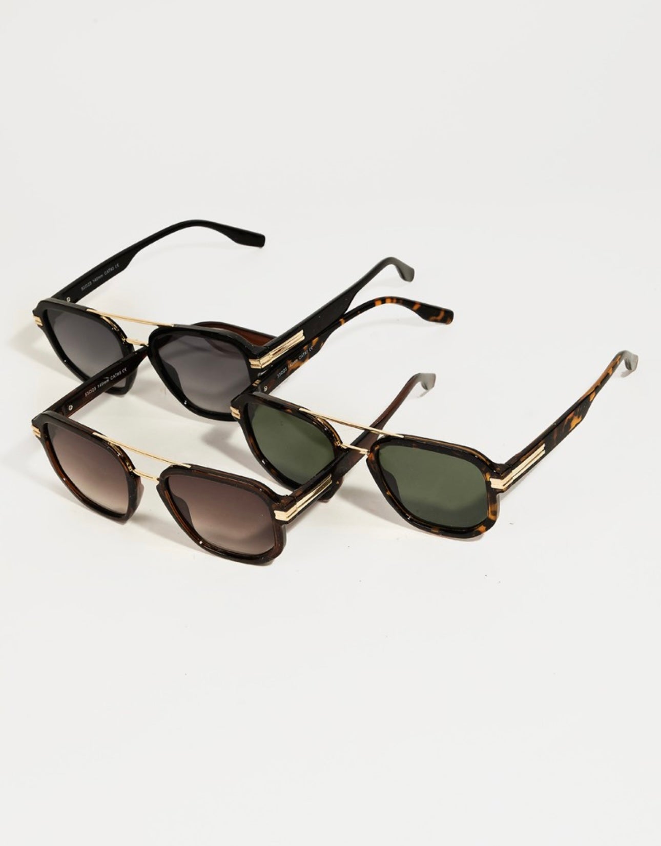 Acetate and Metallic Aviator Sunglasses