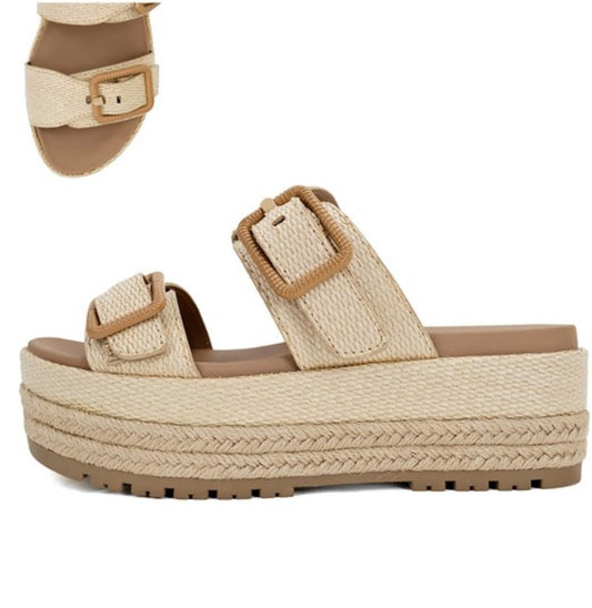 Serena Platform Sandals - Cream