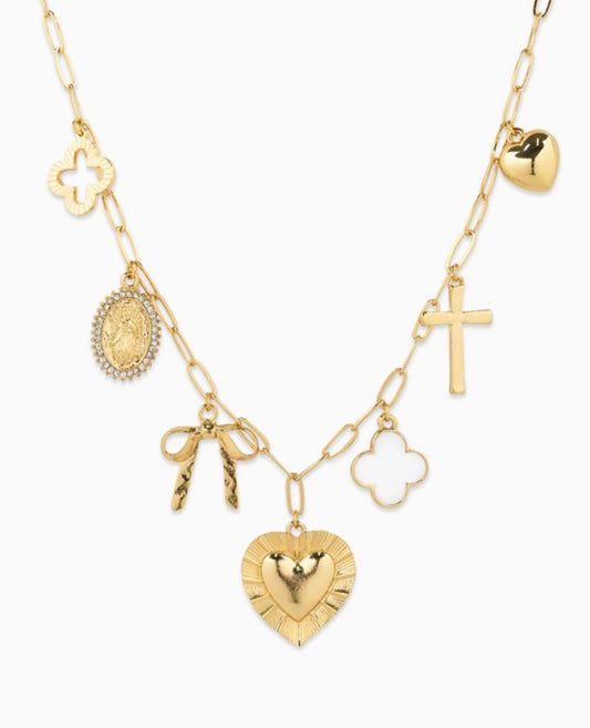 Heart Multi Charm Necklace