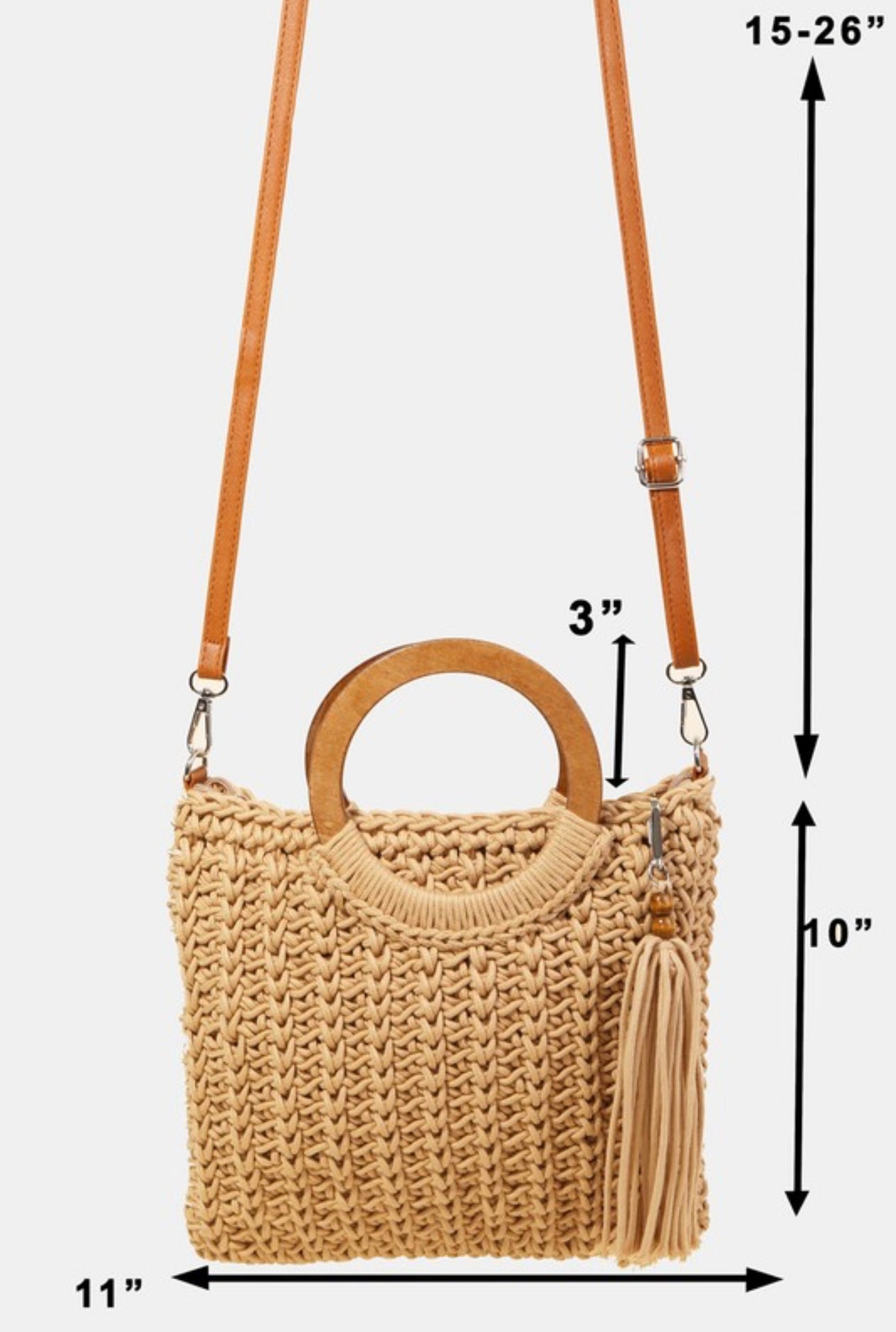 Hoop Handle Crochet Tote Bag