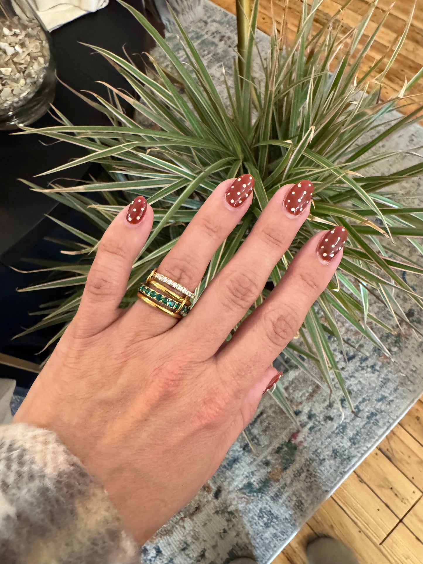 Luxe Layer Ring Stack - Emerald