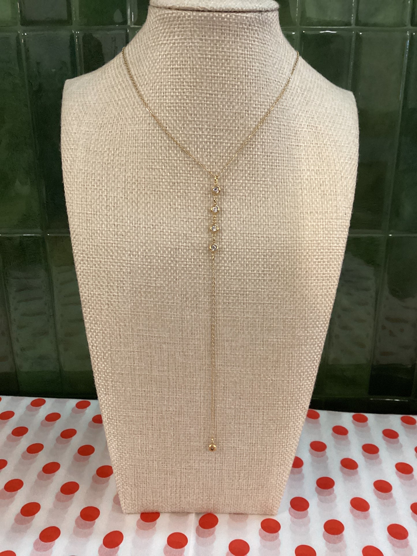 Golden Lineage Lariat Necklace
