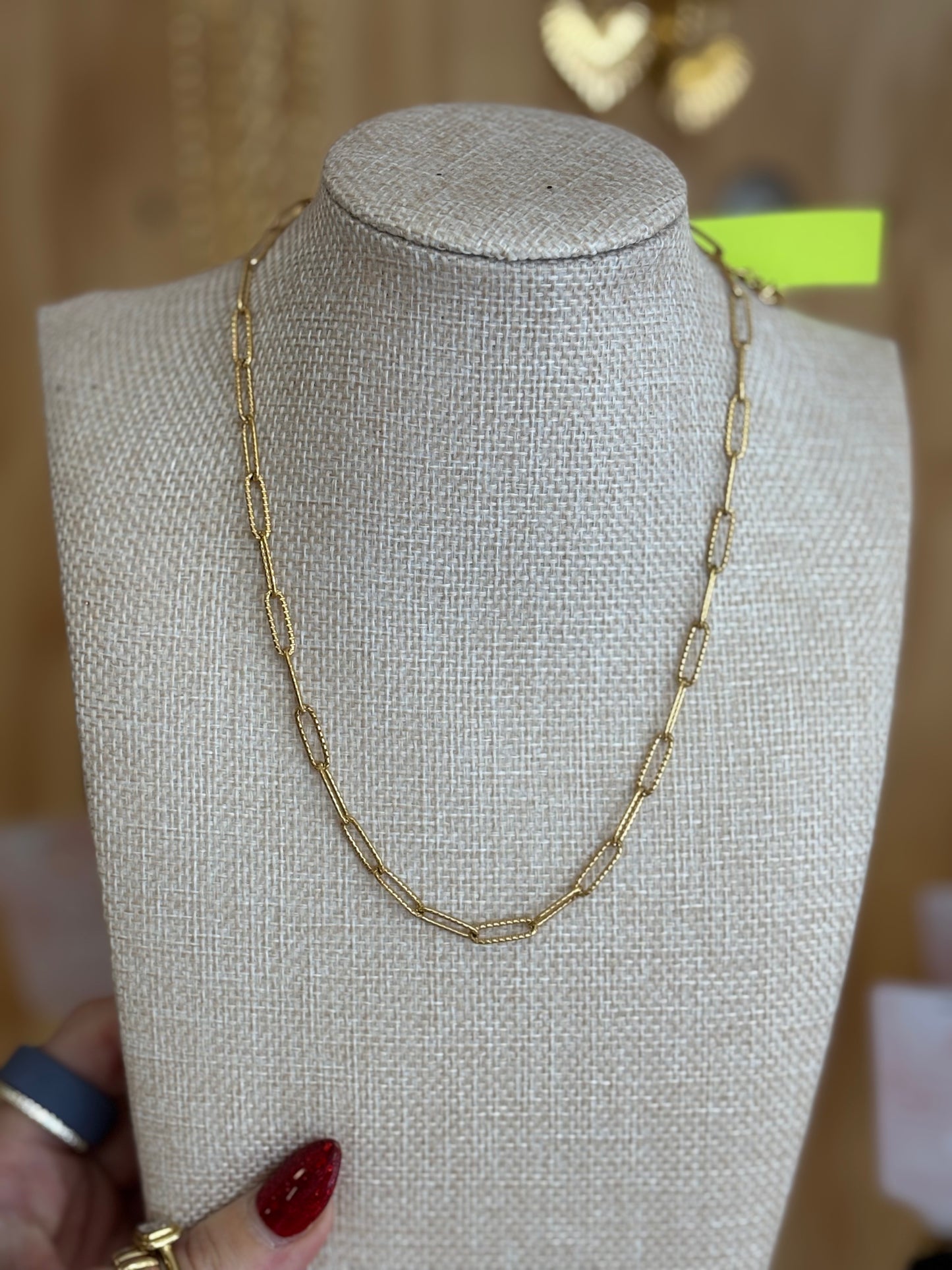 Refined Edge Paperclip Necklace