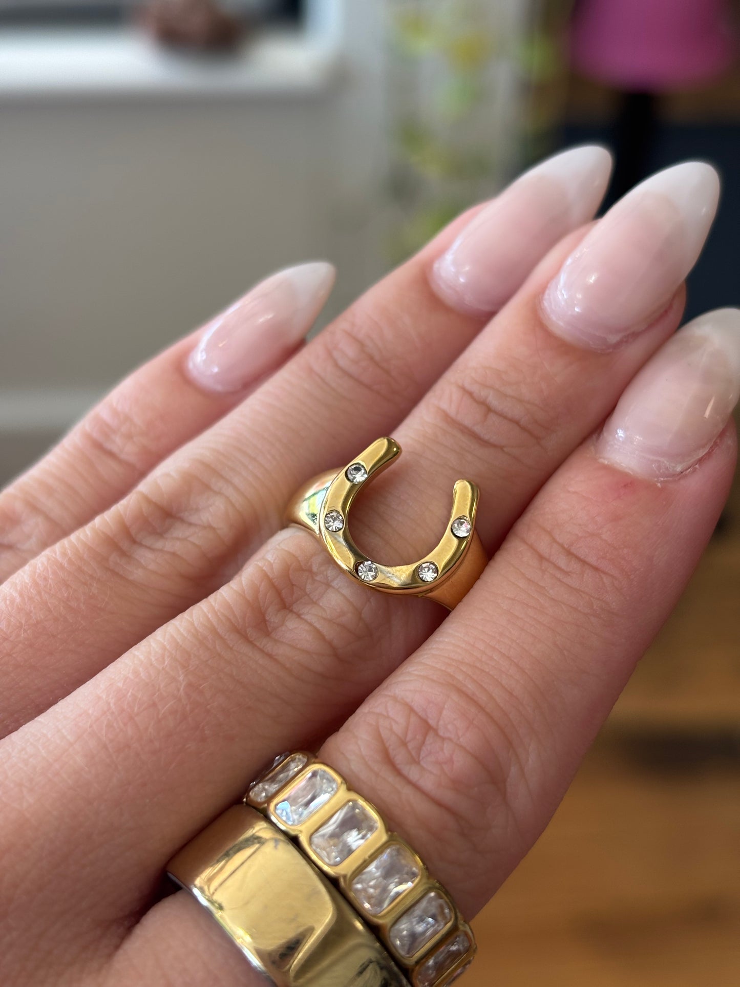 Lucky Charm Horseshoe Ring