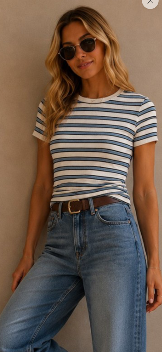 Blue Horizon Varsity Tee
