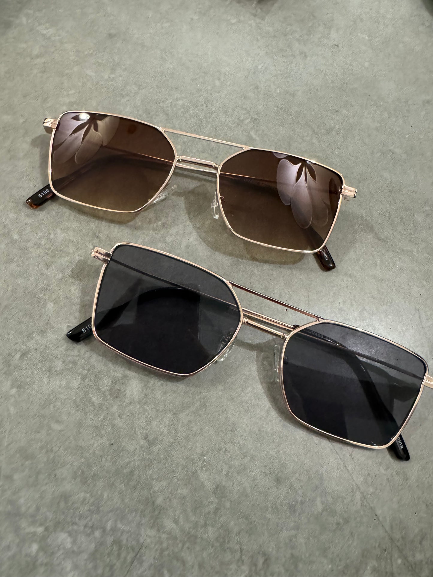 Rectangular Aviator Sunglasses