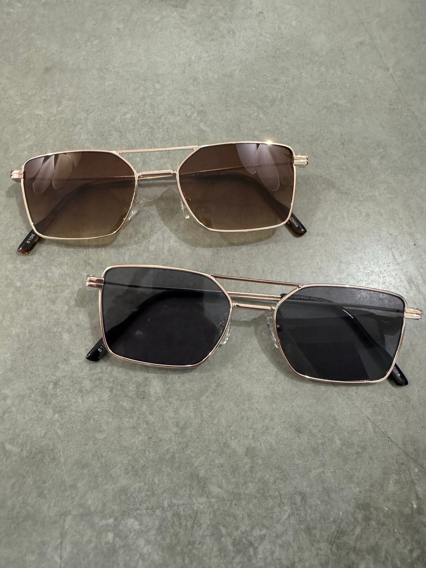 Rectangular Aviator Sunglasses