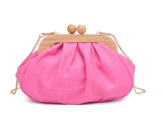 Enya Clutch Bag-Hot Pink