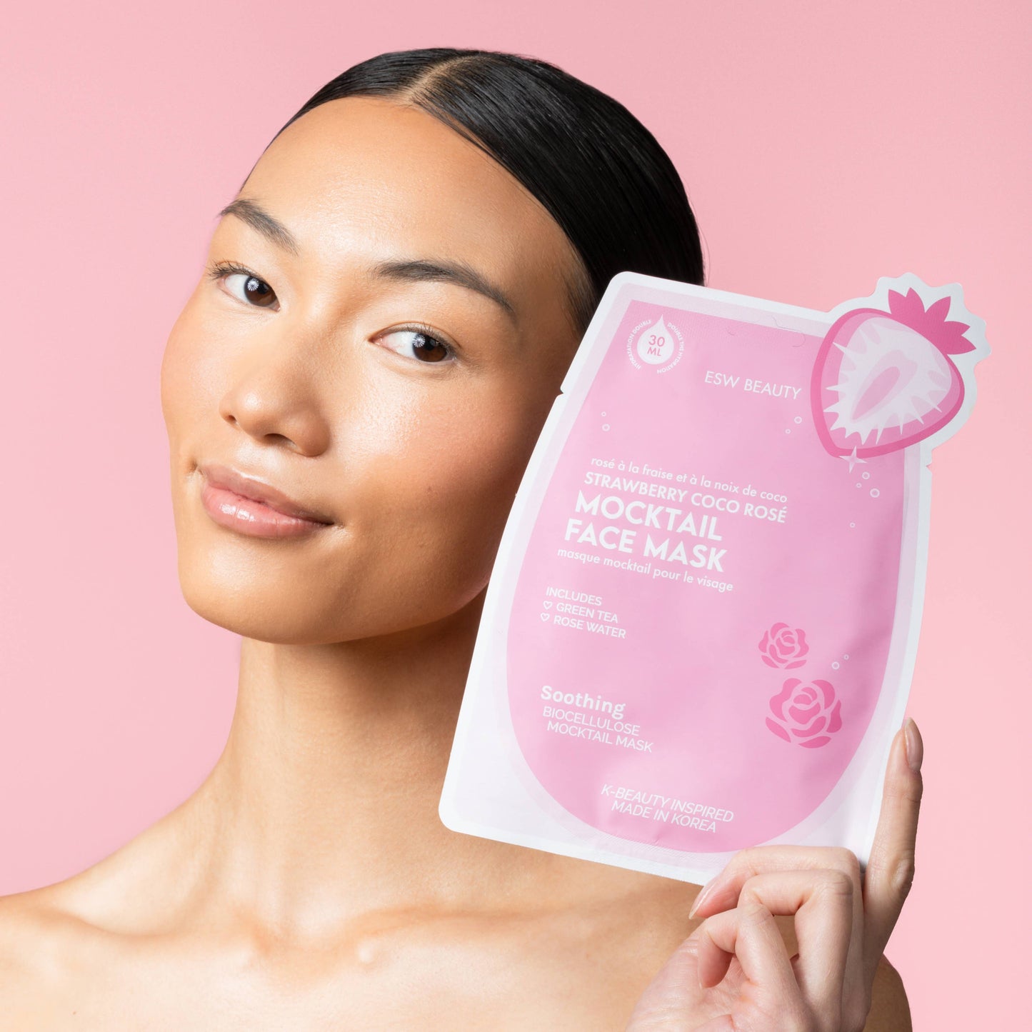 Strawberry Coco Rosé Soothing Biocellulose Mocktail Mask