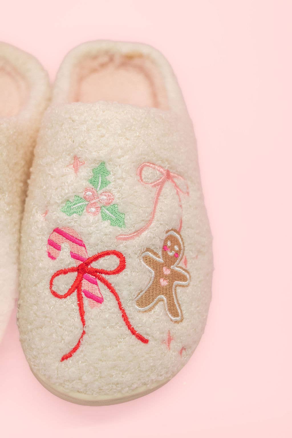 Gingerbread Bow Slippers - Adult