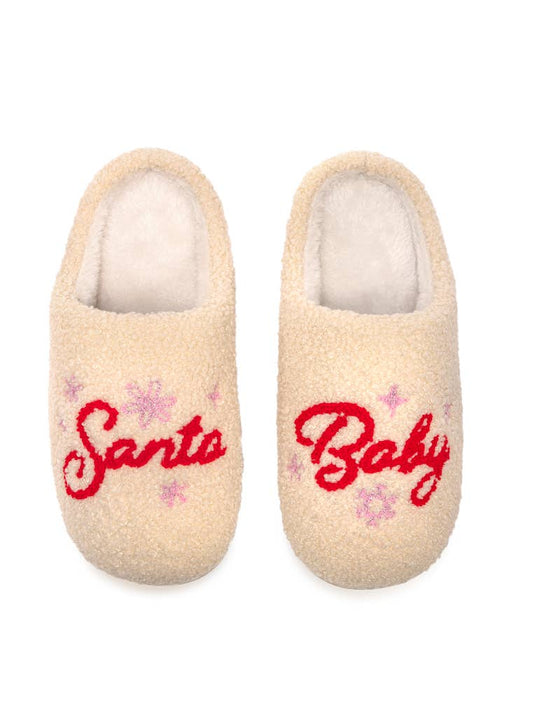 Indoor / Outdoor Slippers - Christmas - "Santa Baby"