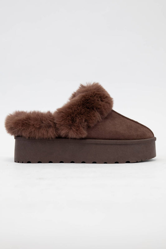 Cocoa Cozy Platform Slipper