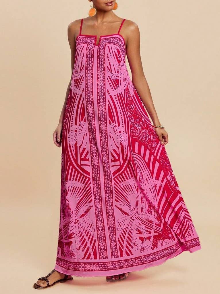 Sunset Palm Maxi Dress