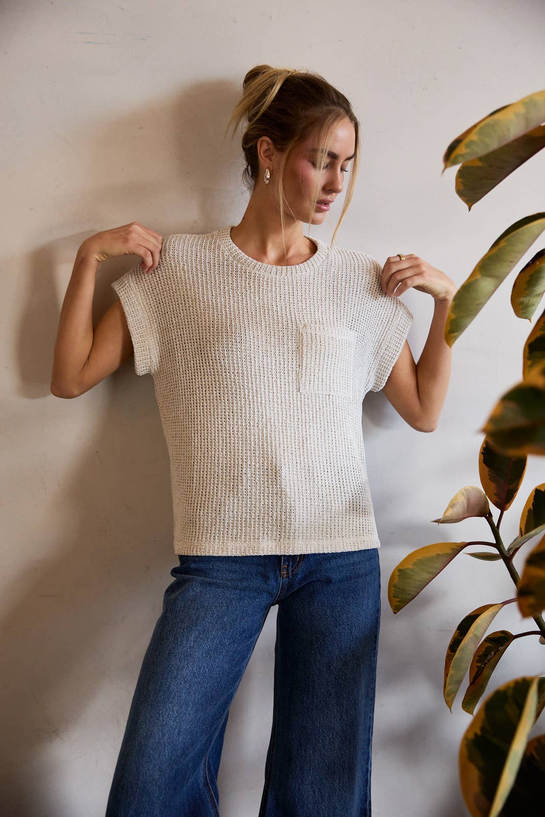 Linen Sky Knit Top