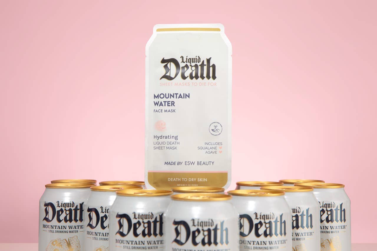 Mountain Water Liquid Death Hydrating Face Mask