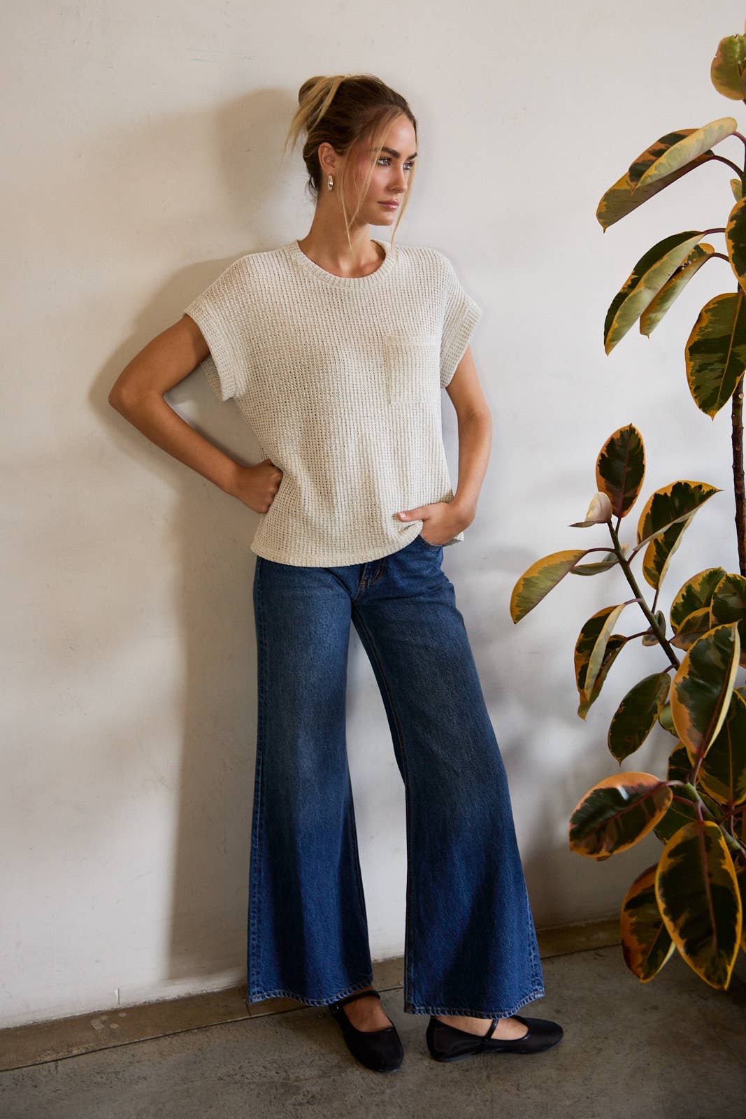 Linen Sky Knit Top