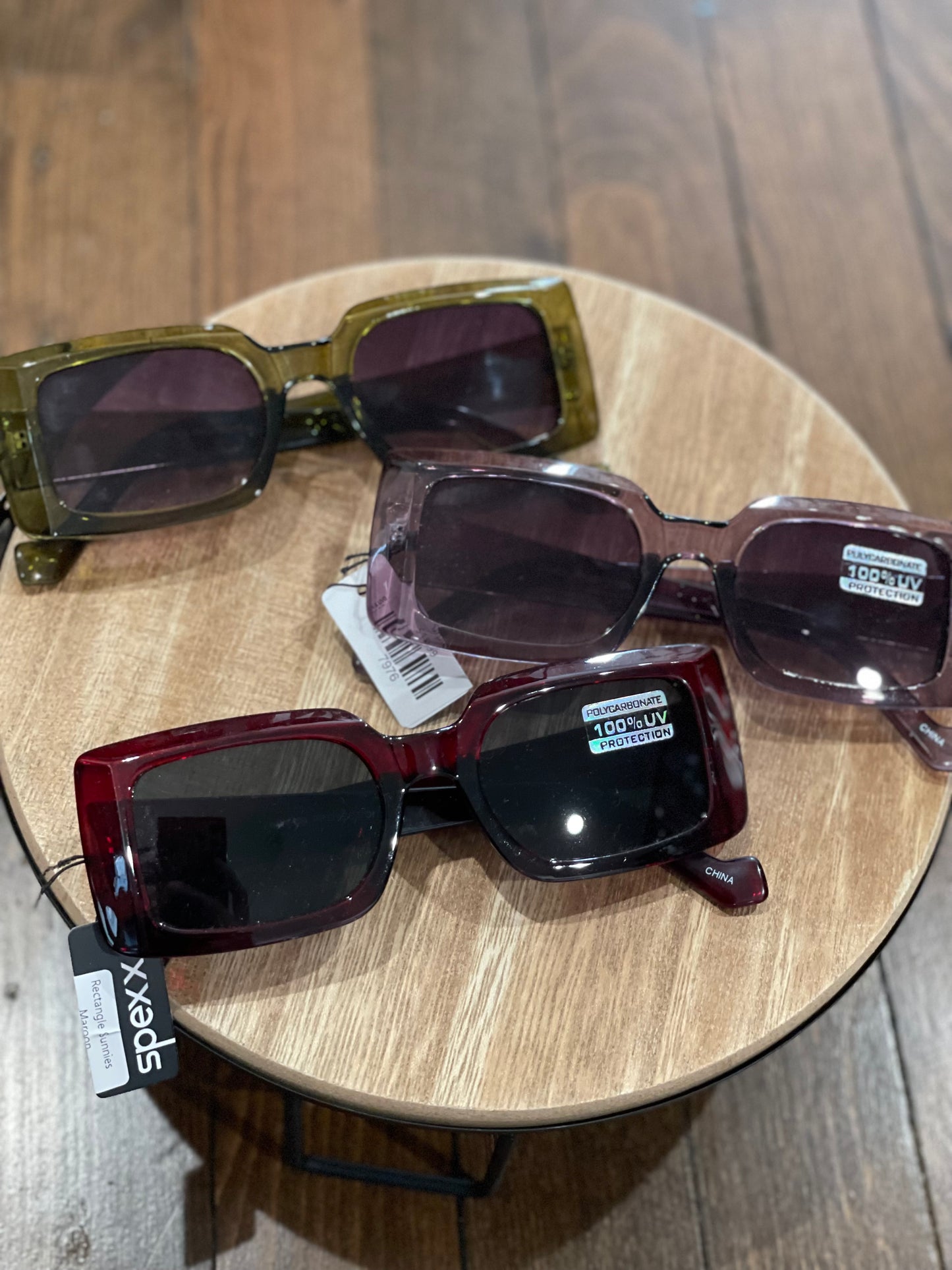 Assorted Rectangle Acetate Fashion Sunglasses