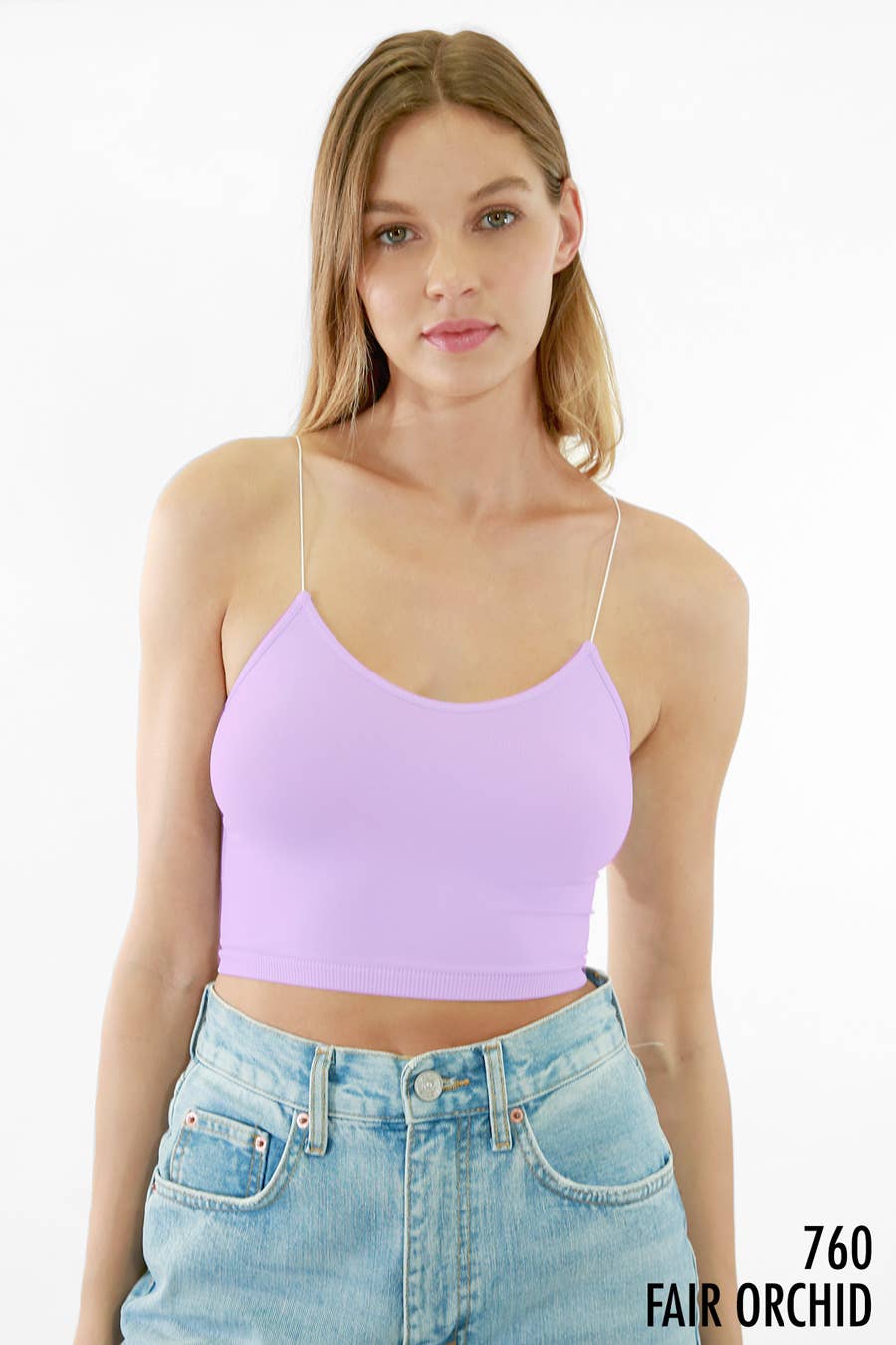 Skinny Strap Cropped Cami-Orchid