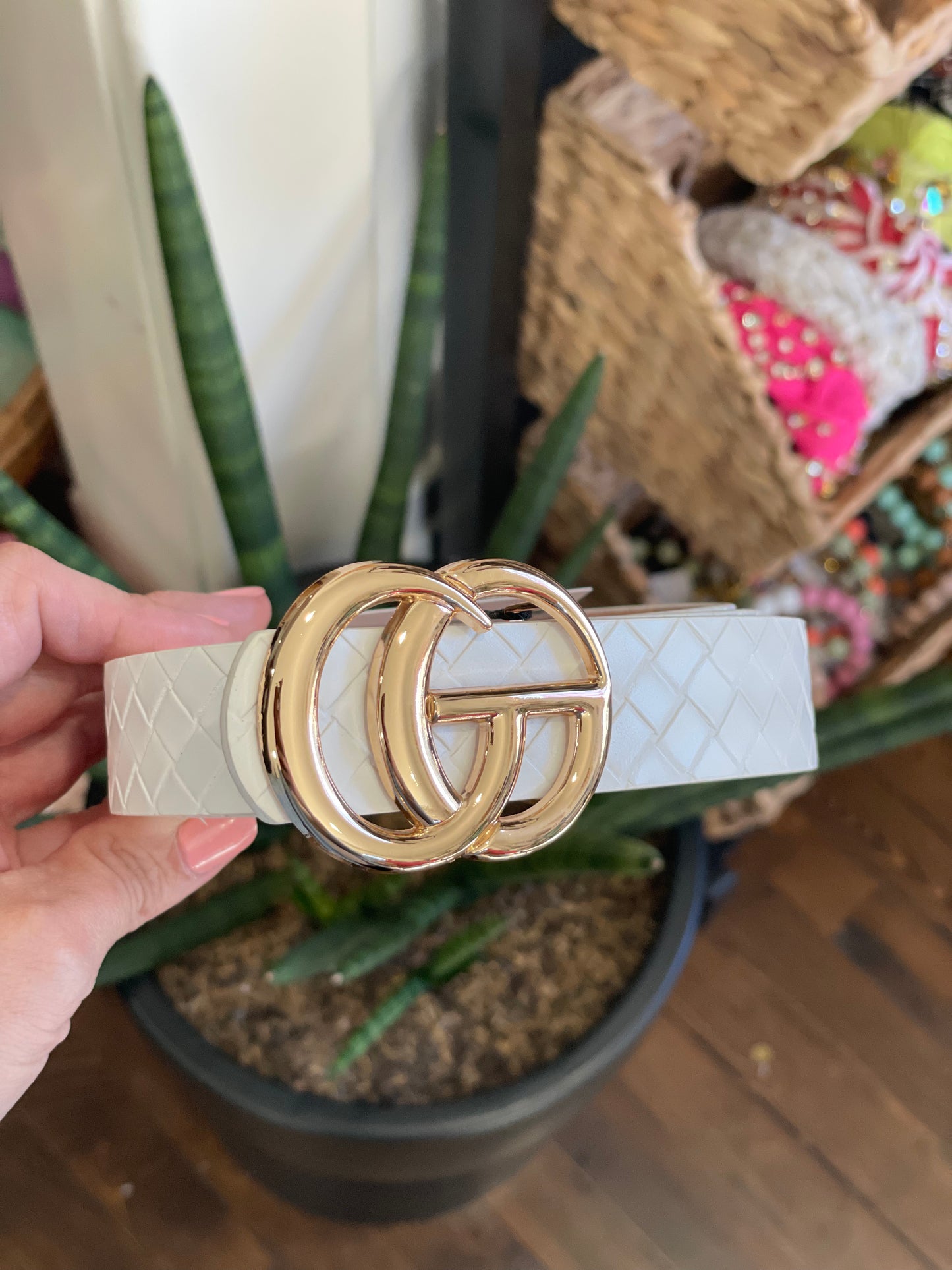 GG Belts Gold Buckle - Weave