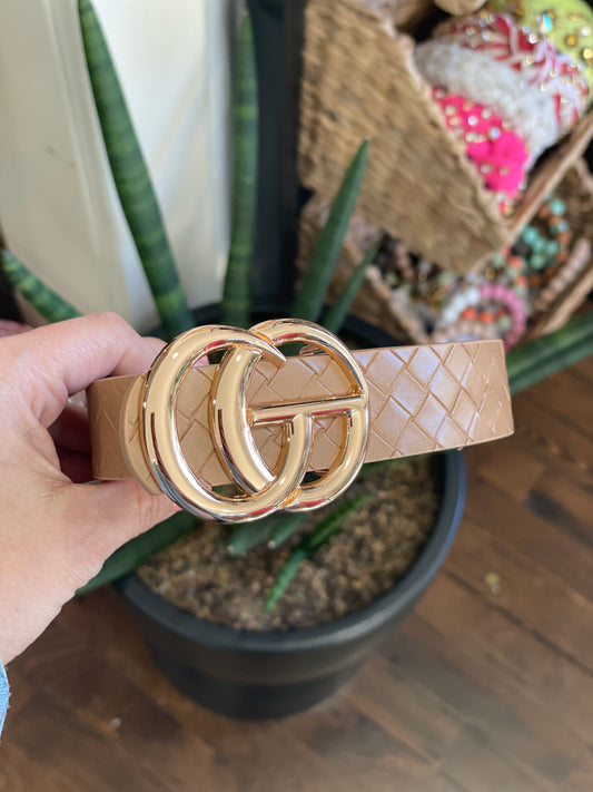 GG Belts Gold Buckle - Weave