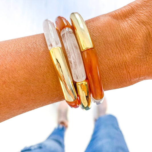 Orange & White Bracelet