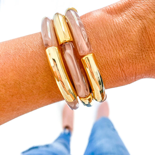 Tan & Gold Bracelet