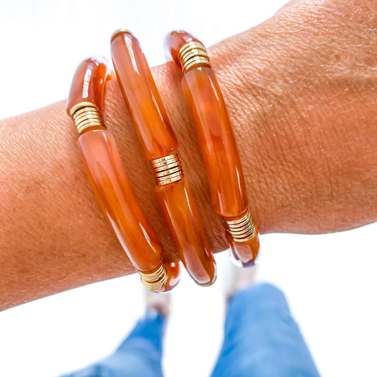 Orange & Disc Bracelet