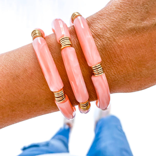 Peach & Disc Bracelet